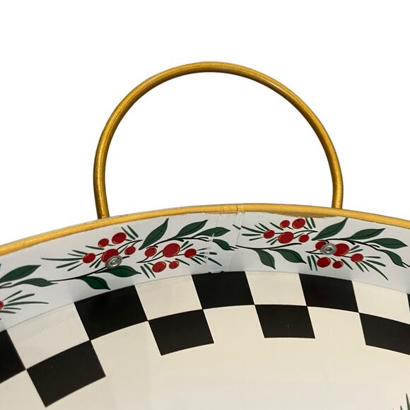 Mackenzie Child's Holiday Cardinal Round Metal Serving Trays, Set of 2 New - Picture 13 of 16